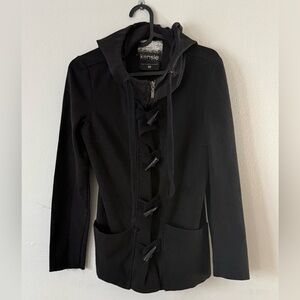 Kensie Black Toggle Hoodie Jacket